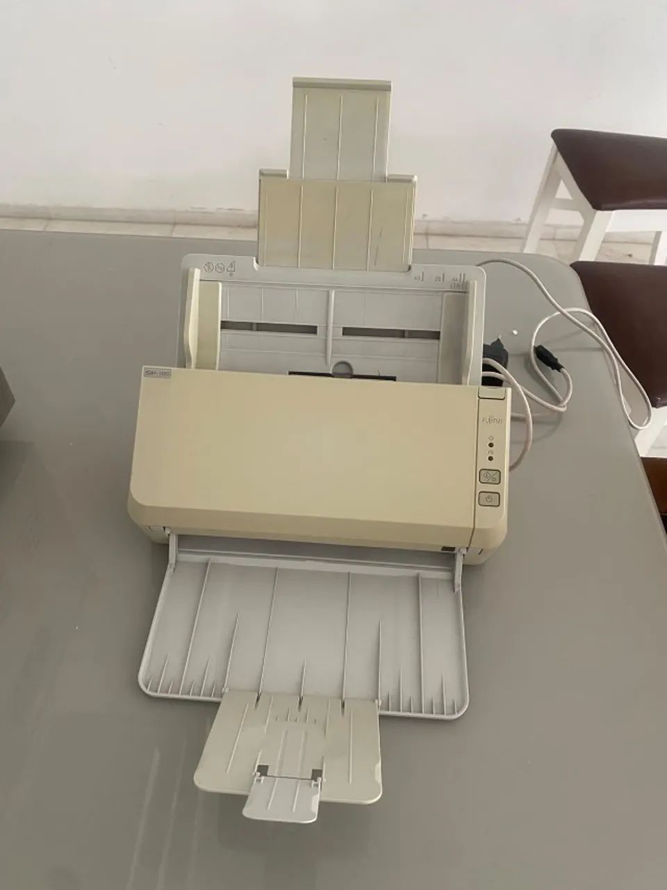 Scanner Fujitsu SP 1120N Duplex Rede USB Alimentador Automático 50 Folhas