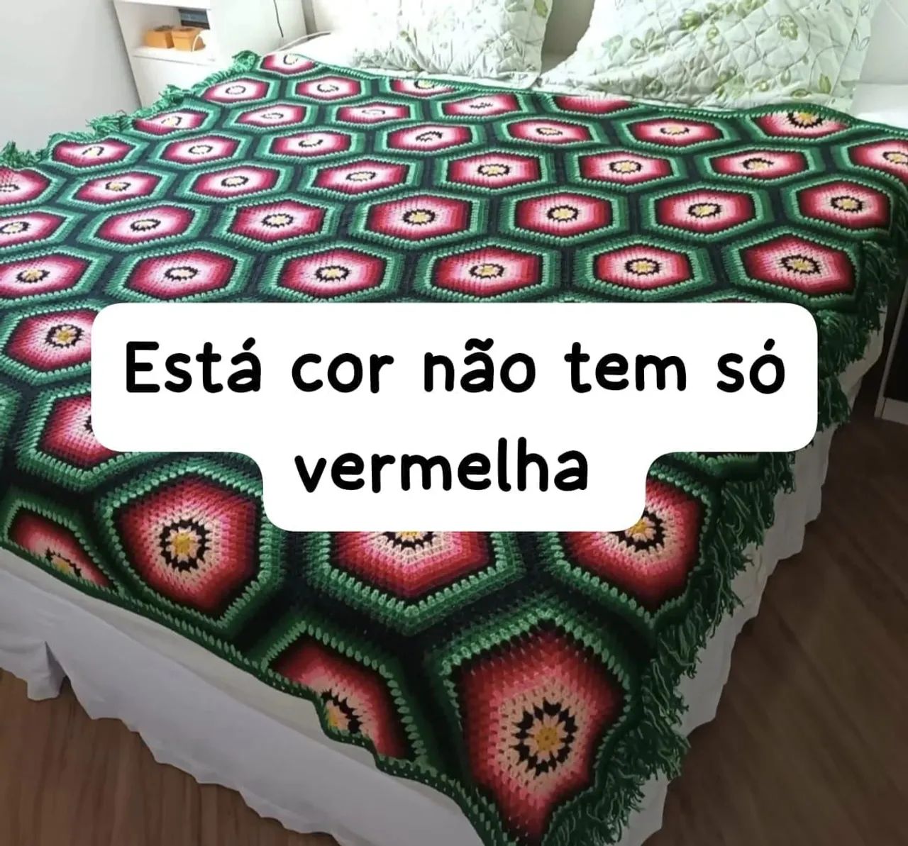 Calcha de crochê lã