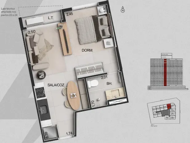 PLANTA 33m²