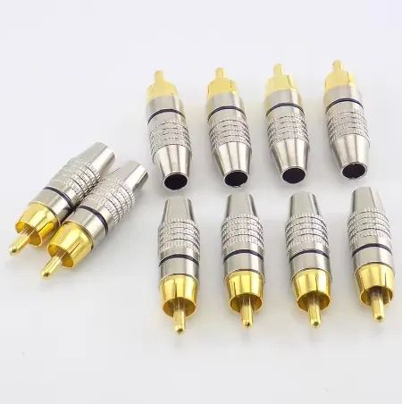 Conector RCA Macho sem Solda para Cabo de Áudio e Câmera CFTV 1 Unidade