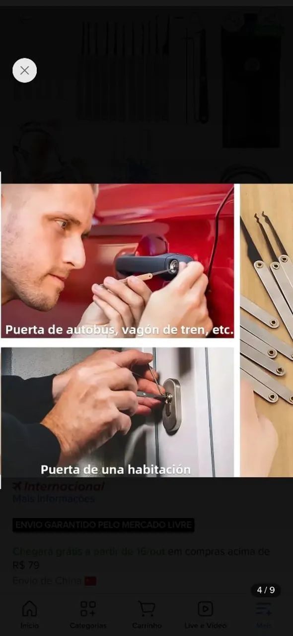 ferramenta para abrir fechadura e cadeado(gazuas) - Foto 2