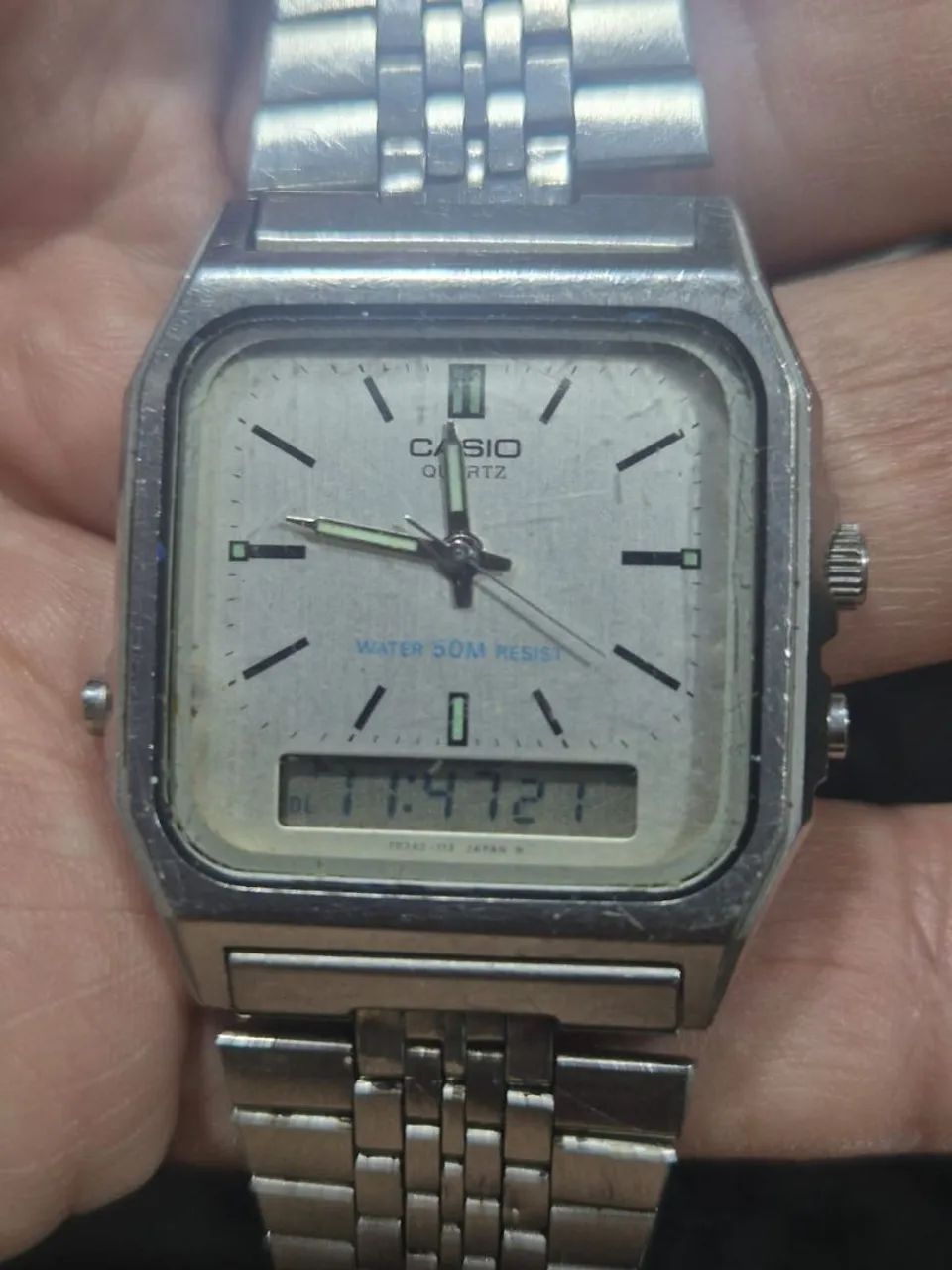 Relógio CASIO AQ-350W AÇO  VINTAGE   -  FUNCIONA TUDO - Foto 2