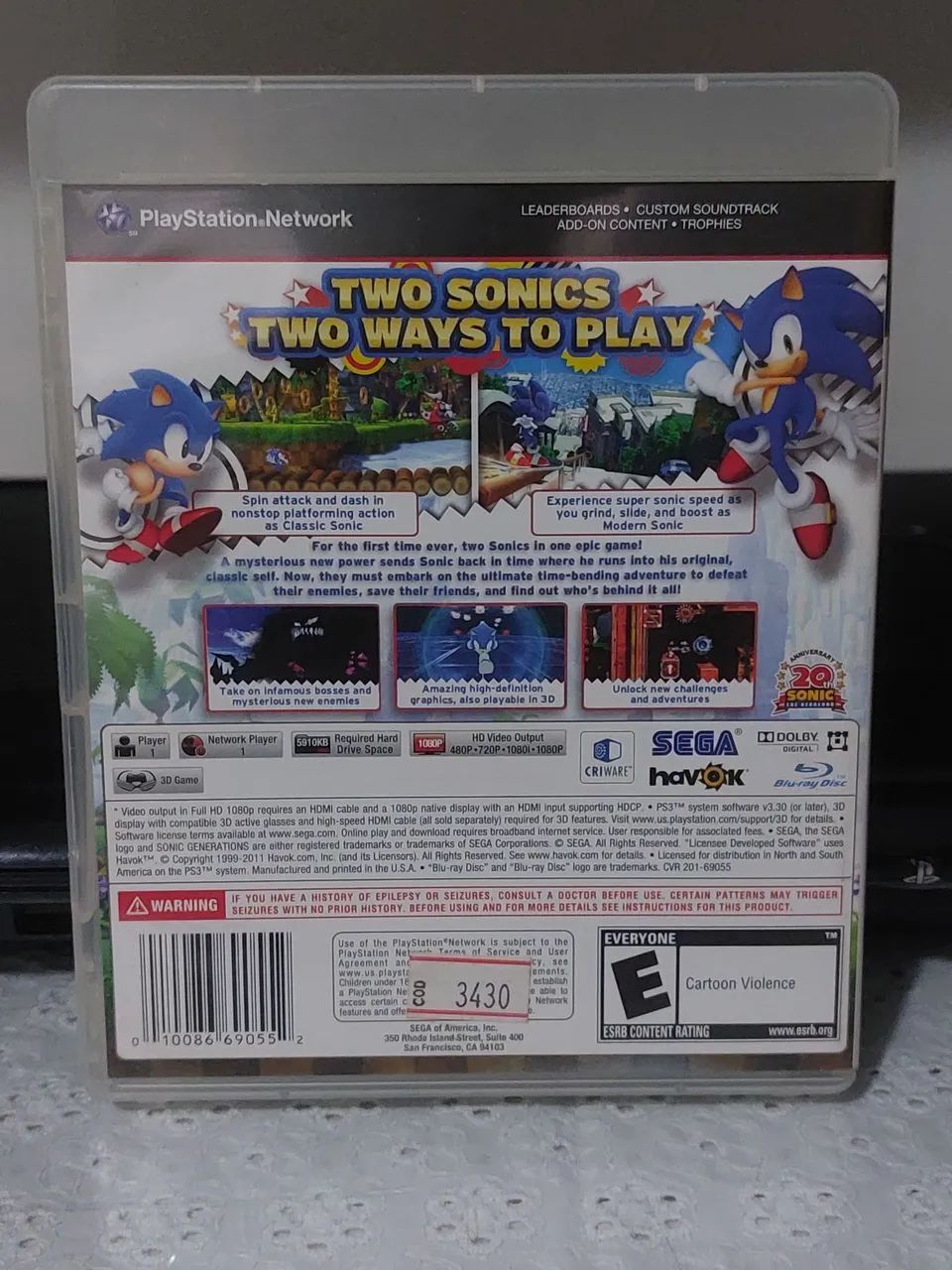 Sonic generations ps3 usado - Foto 2