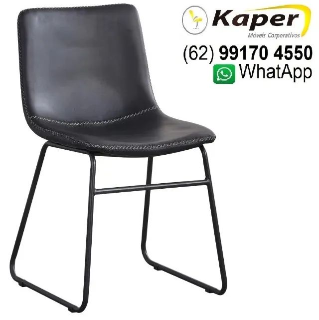 Cadeira estofada fixa trapezio oxford ( produto novo )