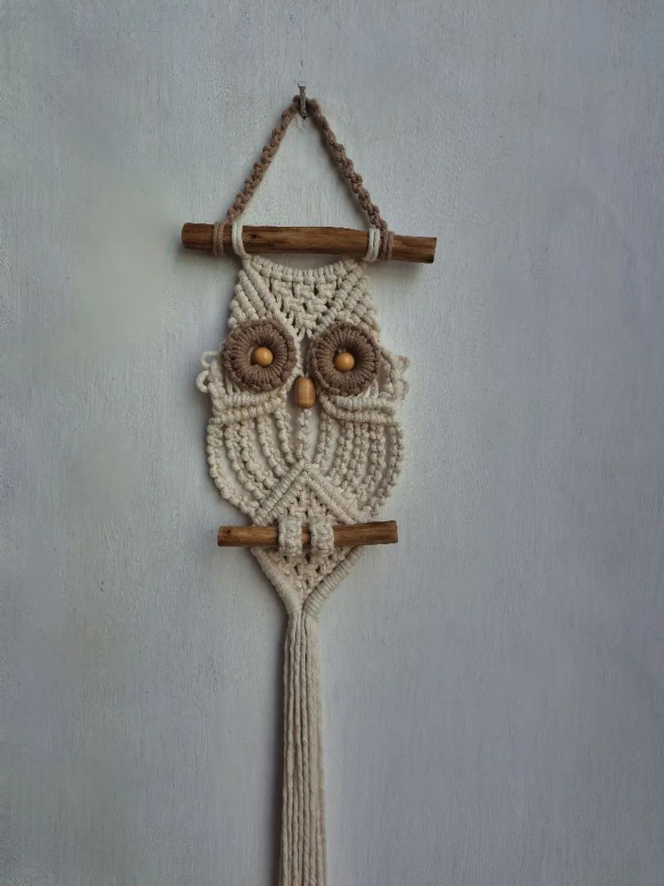 Decoração parede macramê coruja - Foto 2