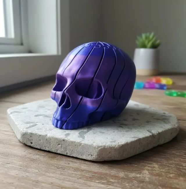 VALIEM MONSTER MOUTH SLIME （SKULL） ZenSkull 3D Caveira Slime Colorida Anti Stress Sensorial