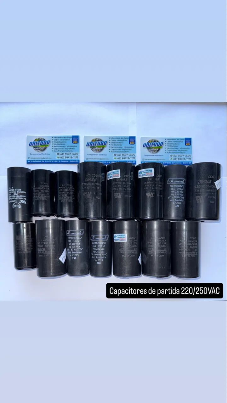 Capacitores de partida de motores diversos  - Foto 2