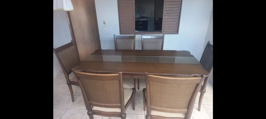 Mesa Trevisan de madeira nobre  - Foto 3