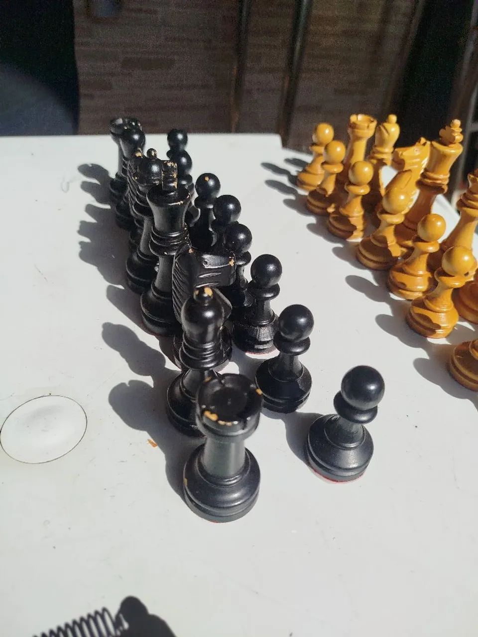 Jogo de xadrez , todas as peças em madeira completa.  - Foto 2