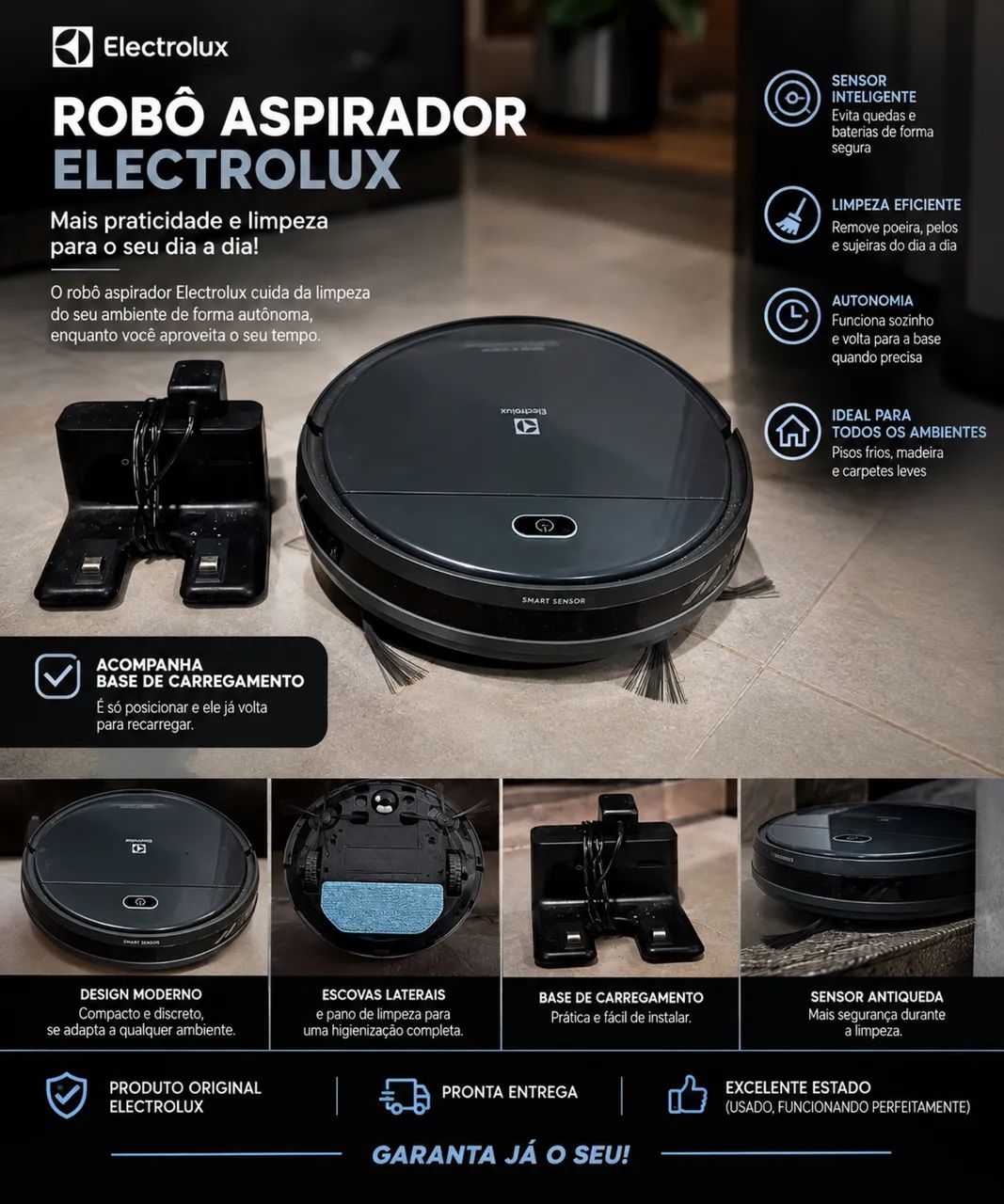 Robô aspirador e passa pano Electrolux  - Foto 2
