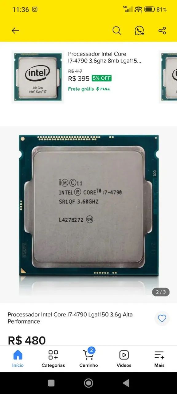 Processador i7 4790