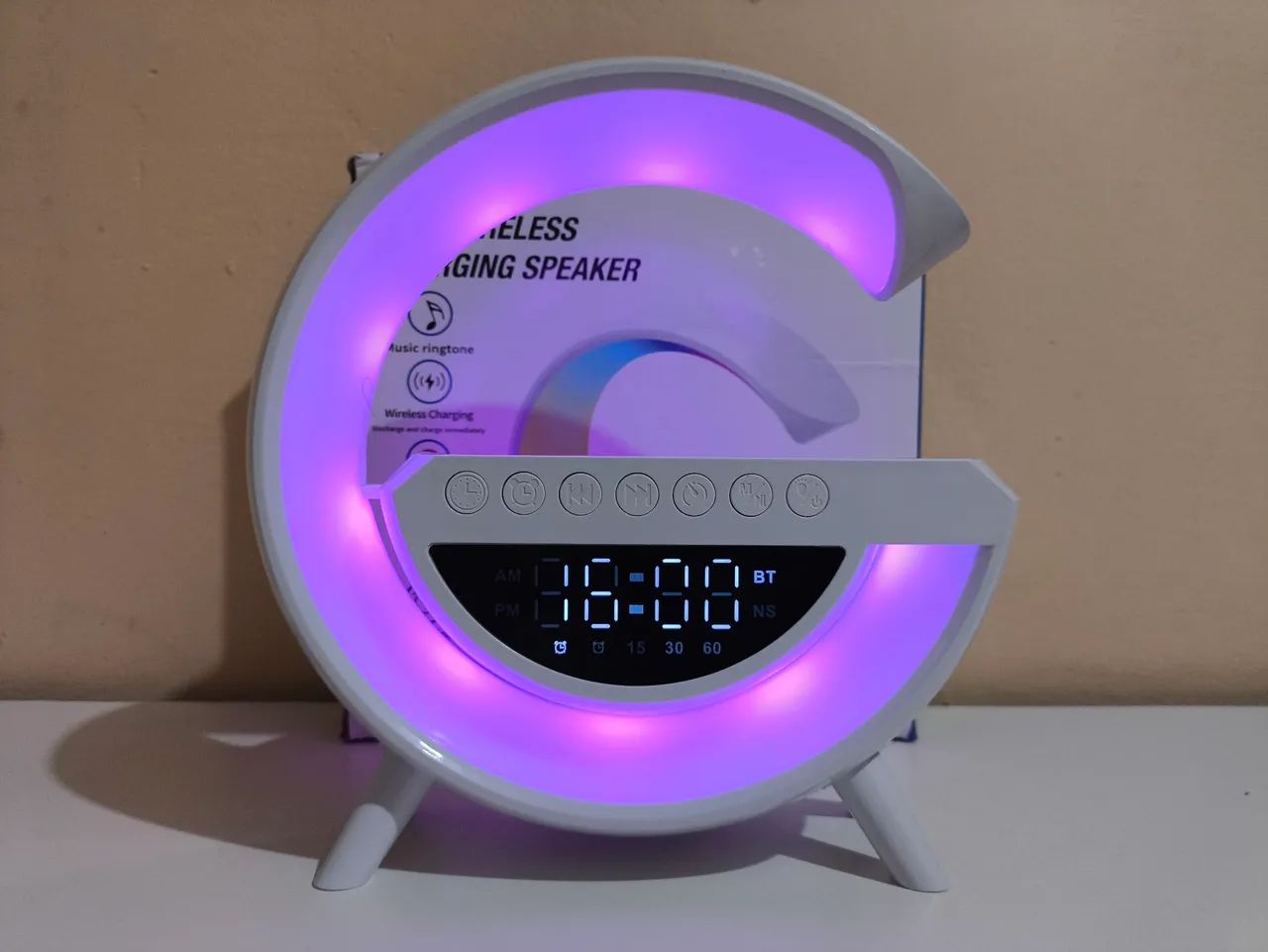 Caixa de Som Bluetooth Com Luminária LED