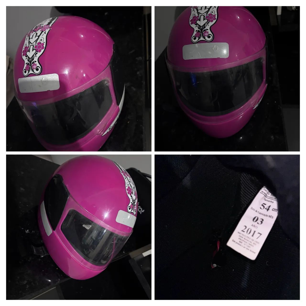Capacete Rosa R$130,00