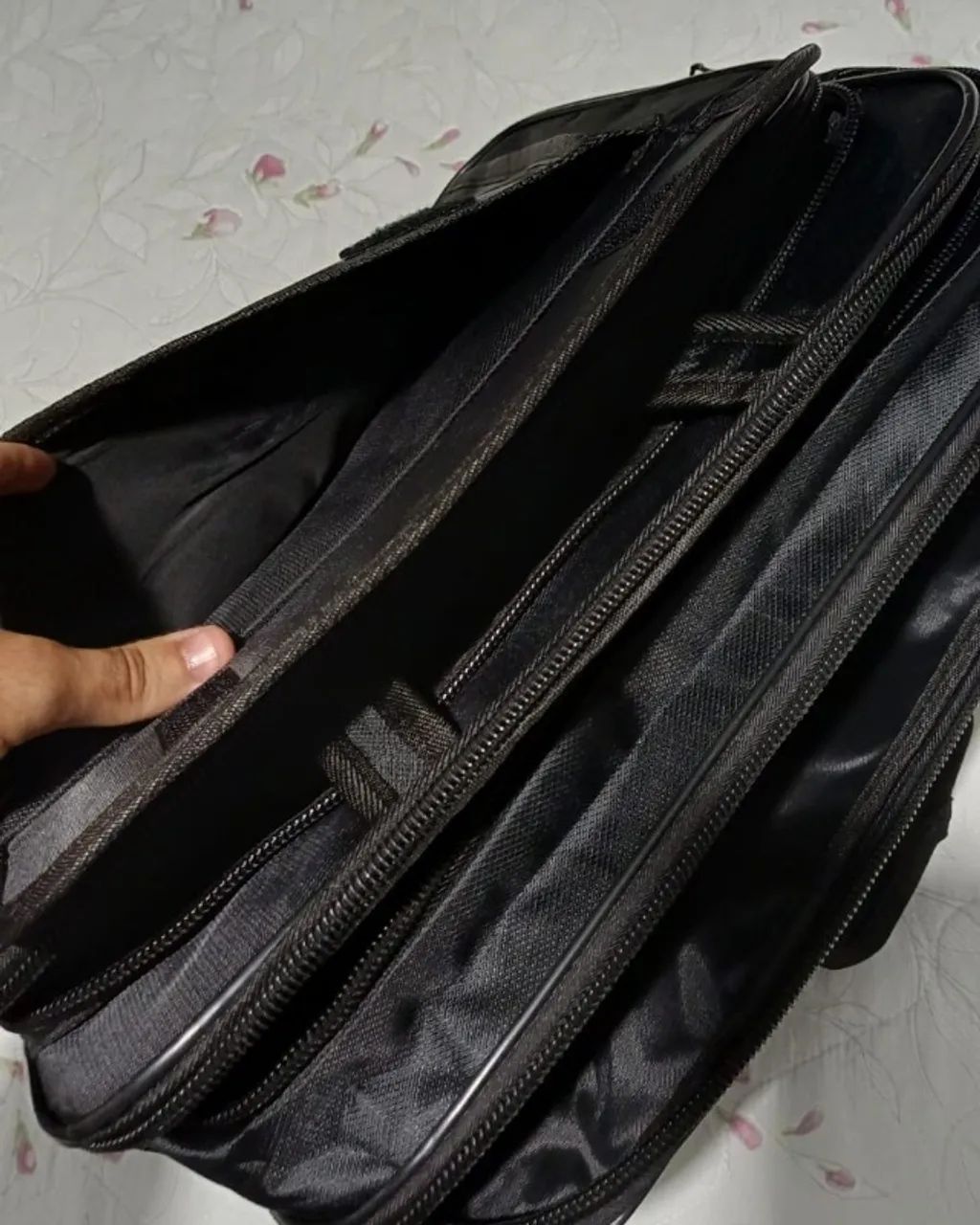 Pasta Bolsa de Ombro Executiva Notebook Maleta Social Luxo Cor Preto Arca Mega - Foto 5