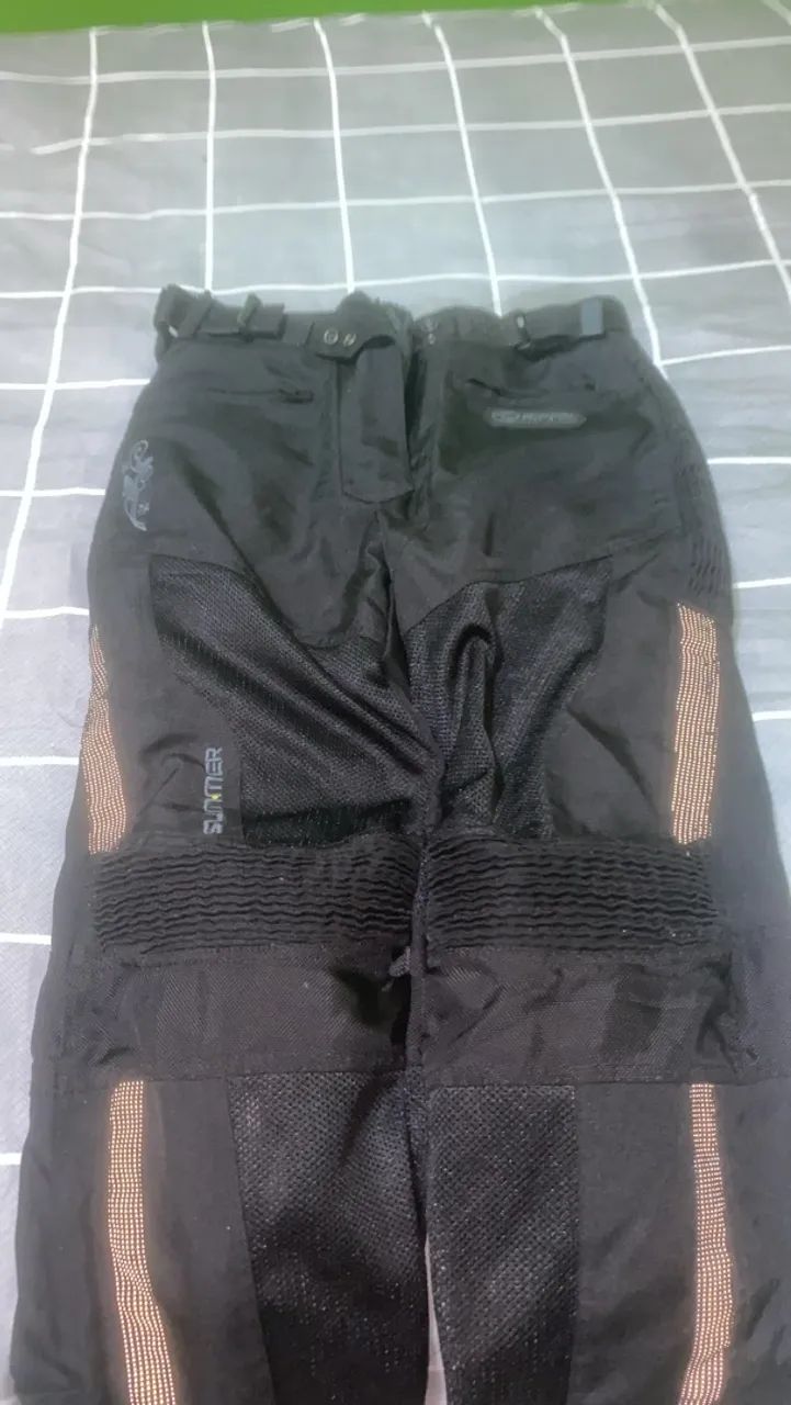 Calça de trilha de couro com proteção no joelho  - Foto 2