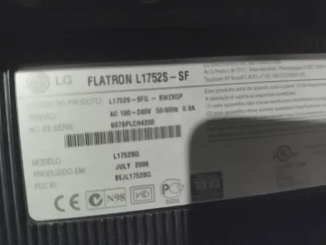 Monitor LG Flatron L1752S-SF 17" LCD Funcionando - Foto 5