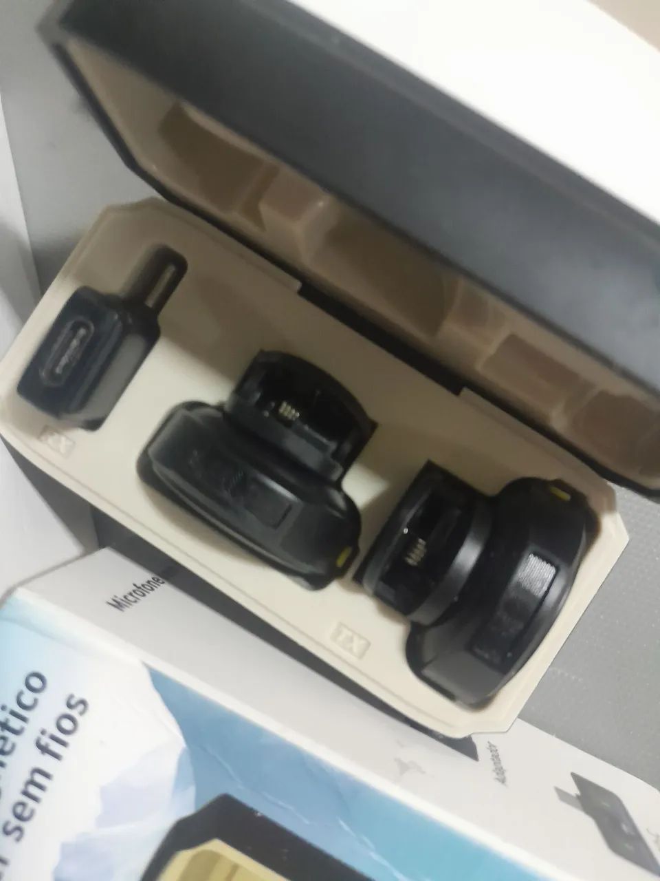 Microfone de lapela duplo vendo são dois microfone  - Foto 3