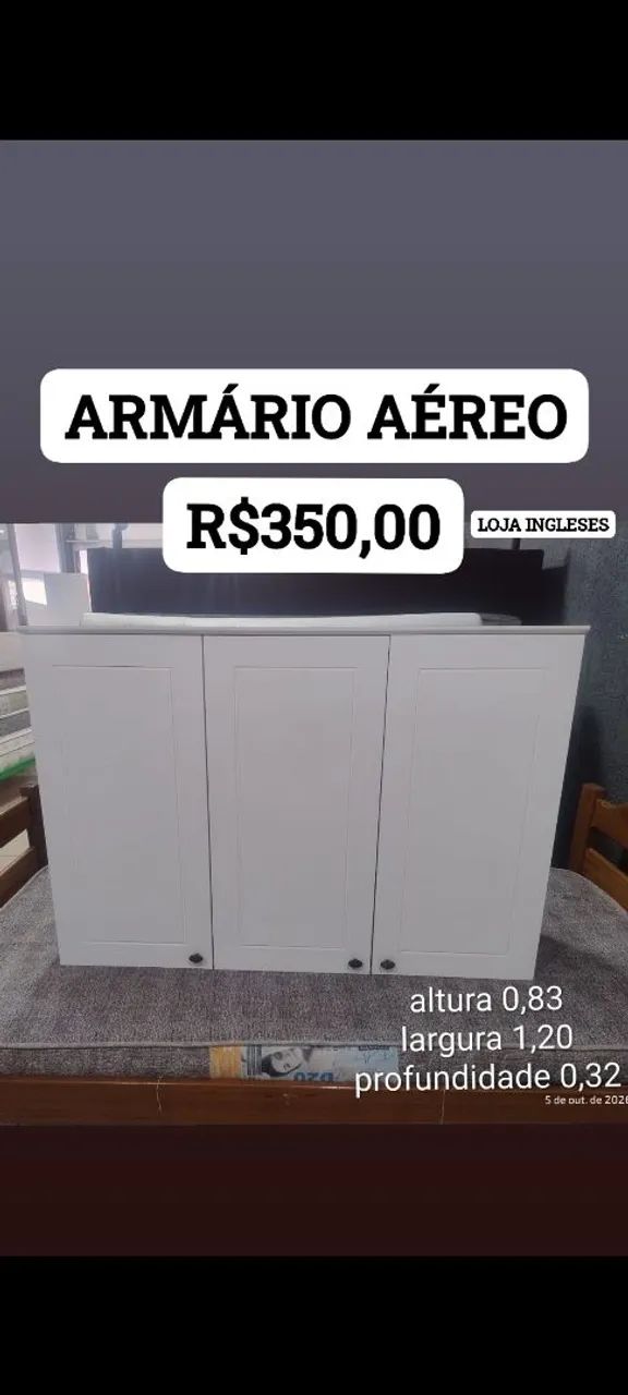 ARMÁRIO AÉREO DE MDF 