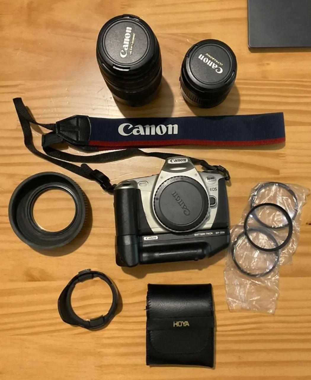 Kit Canon Analógico Rebel 2000 + Grip + Lentes (leia descrição)