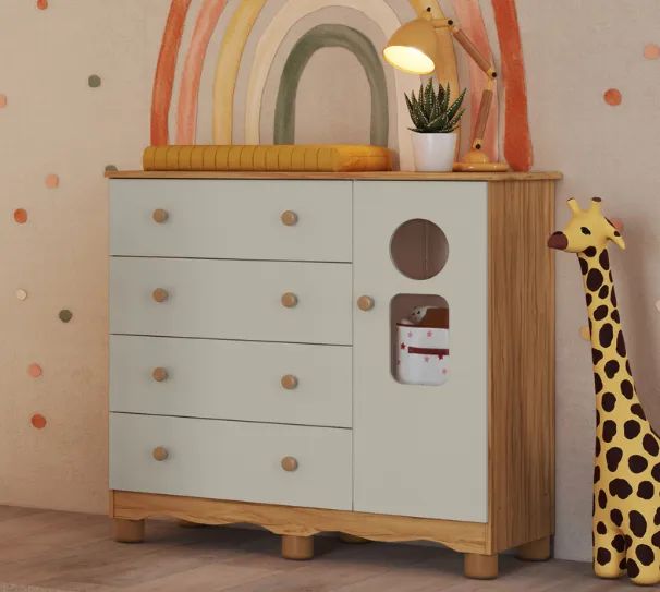 Comoda Tedy Infantil 100% MDF (Nova) - Foto 4