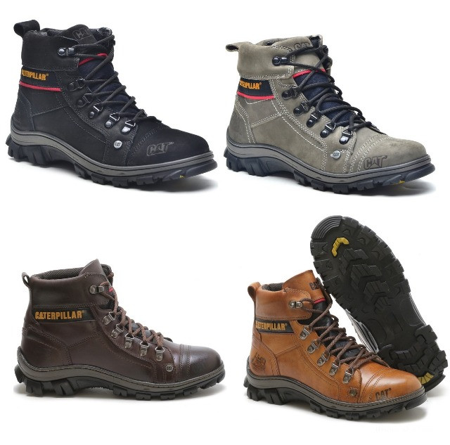 Bota Caterpillar - Coturno em Couro Legítimo - Foto 5
