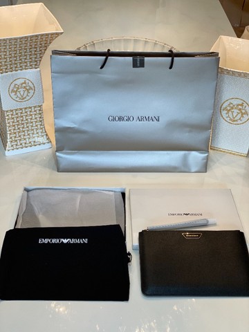 Pasta / Porta Documentos de Couro - Emporio Armani