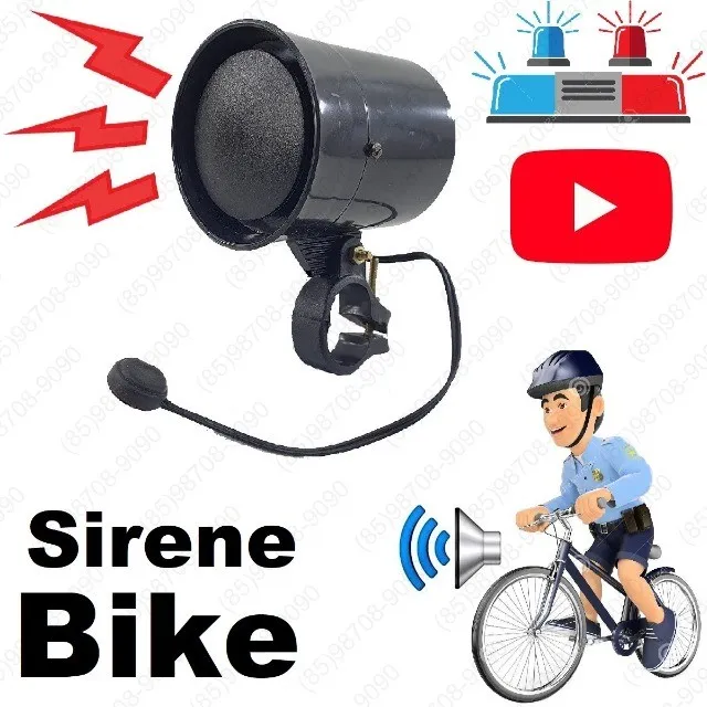 Sirene Bike com bateria interna