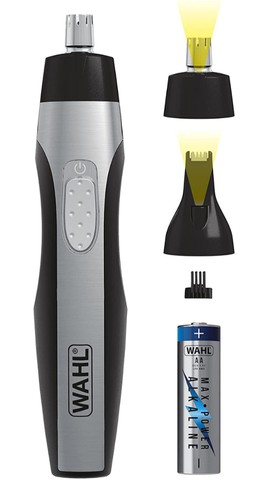 Barbeador elétrico portátil a pilha com iluminação; aparador de pelos faciais. - Foto 2