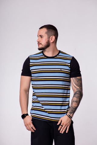 Camisa Gola Careca Listrada  - Foto 3
