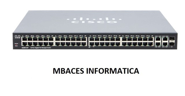 Switch Cisco Small Business SG300 52 Portas  L3 50 x 10/100/1000 + 2 x combo Gigabit SFP 