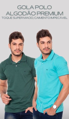 Gola Polo Básica Algodão 