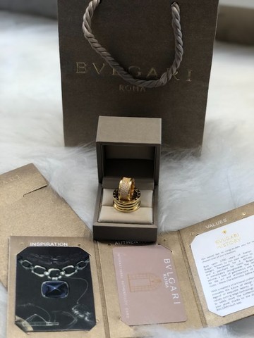   Alianças aneis de luxo bvlgari com caixa original bulgari - Foto 3