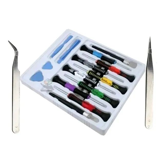 Kit de ferramentas manutenção de notebook e celular com pinça