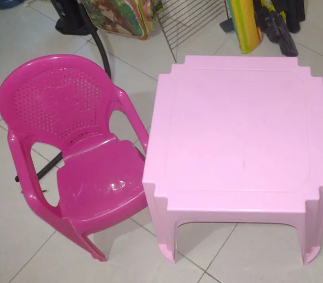 Mesa Infantil Rosa C/ Label, Caratinga Importados