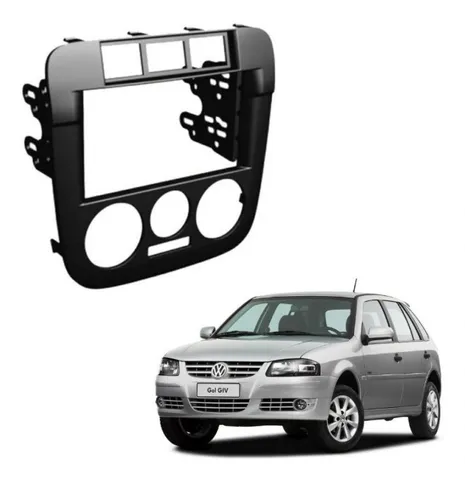 Moldura Painel 2din Dvd Vw Gol G4 - Preto