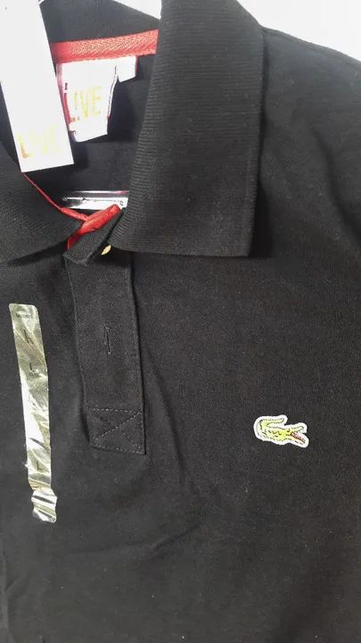 CAMISA POLO LACOSTE LIVE Preta G - Foto 2