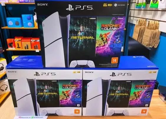 Ps5 slim lacrado 1 ano de garantia 