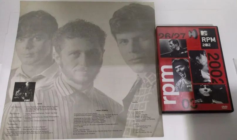 DVD Box RPM 2002 e 1 encarte com letras de músicas de disco