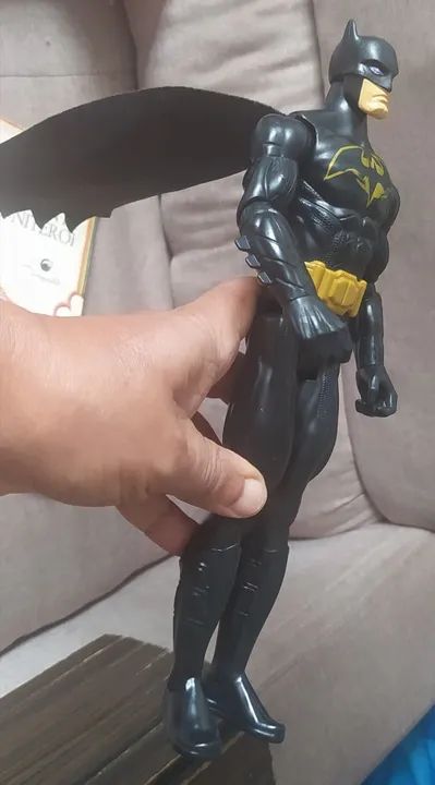 Boneco Batman Vintage com capa em Feltro - 30 cm. - Foto 2