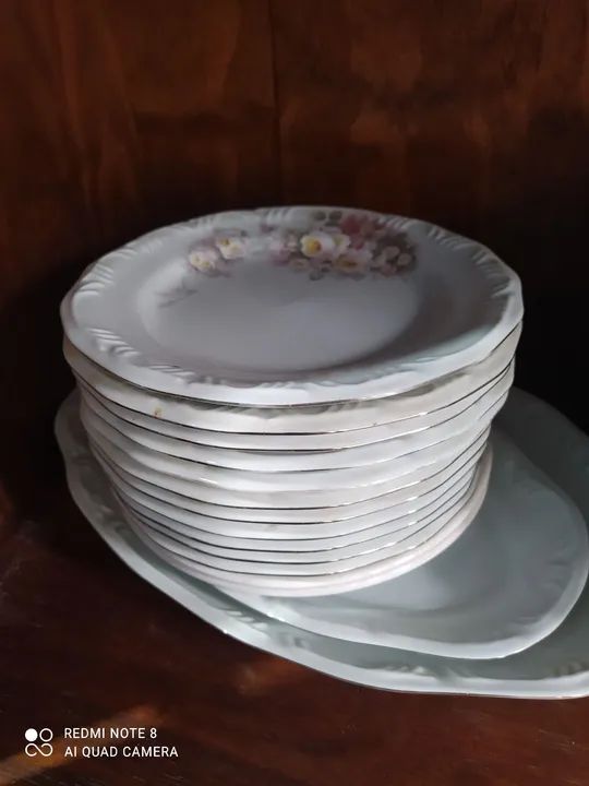 Jogo de jantar porcelana floral