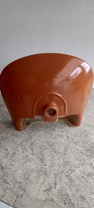 Cuba de pia em cerâmica - cor terracota - Foto 2