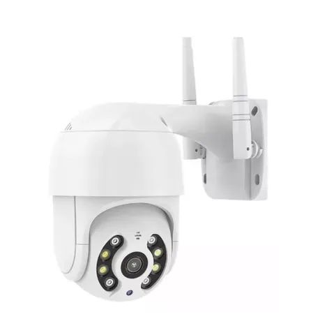 Câmera IP Wifi Inteligente Externa Prova D'água Infravermelho HD 1080P Branca - Foto 2