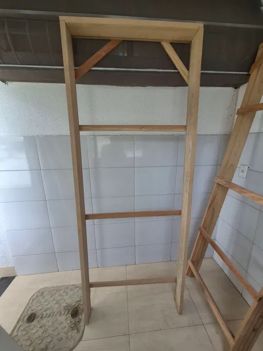 Portal de madeira montados (60cm) de 13 cm de largura *Frete - Foto 4