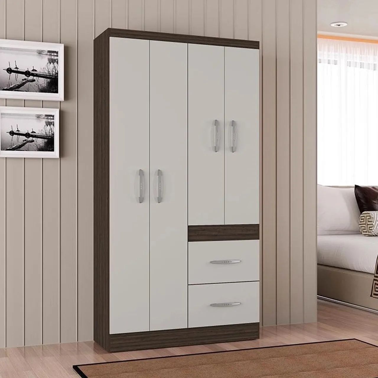 Roupeiro New 4 Portas s764 - Foto 4
