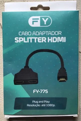 Cabo Divisor Hdmi Splitter 1080p Duplicador de Imagem 1x2