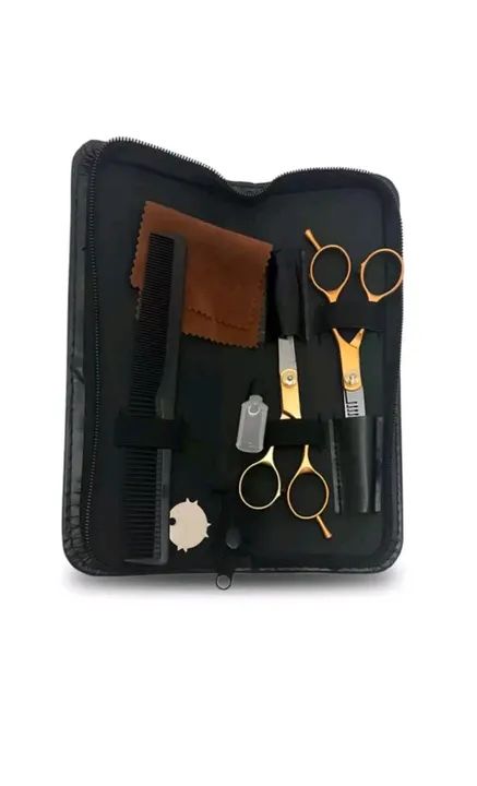 Kit Tesoura Profissional Salão Cabelereiro Barbeiro - Foto 5