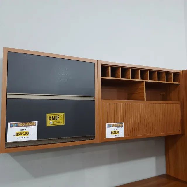  COMPROU CHEGOU - Armário aéreo - Armário 100%MDF - Armário Cozinha 