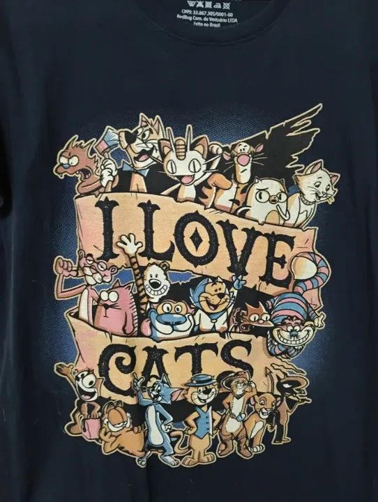 Camisa I Love Cats - P