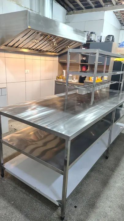 Coifa, mesa,balcão tudo em inox  - Foto 3