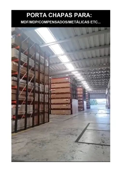 Porta Paletes Para Painéis de MDF-MDP-COMPENSADOS-CHAPAS METÁLICAS ETC... - Foto 4